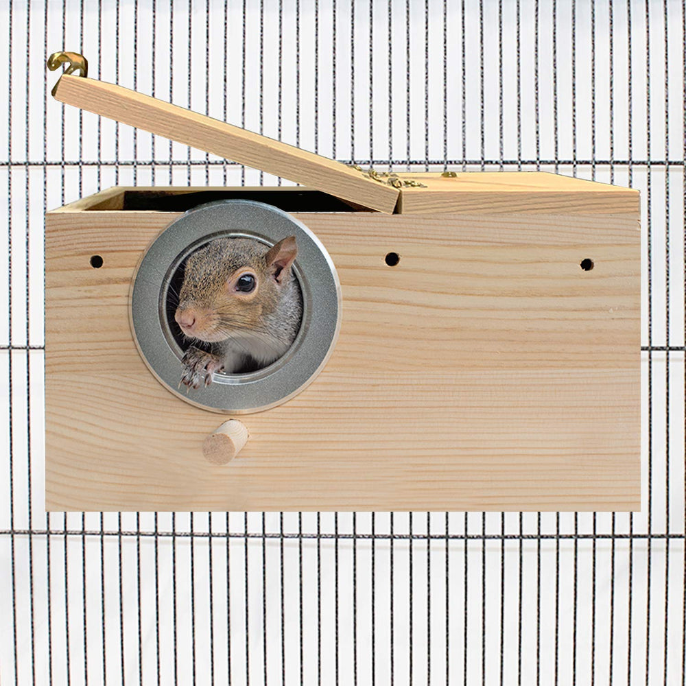 Exotic Nutrition Sturdy Nest Box natural nesting design helps simulate wild behaviors during play.