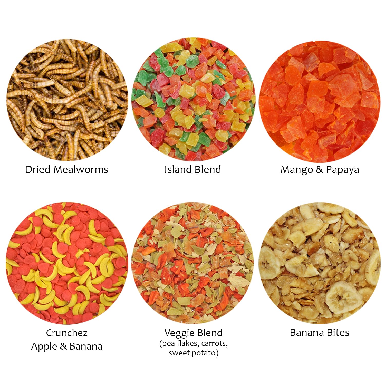 Exotic Nutrition Treat Assortment crunchez-apple-banana image supports tasty variety for training rewards.