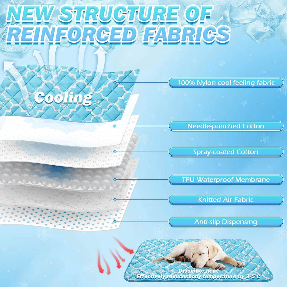 EXPAWLORER dog cooling mat non-slip bottom prevents slipping during active use