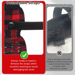 EXPAWLORER anti-slip socks with adjustable fit for active dogs.