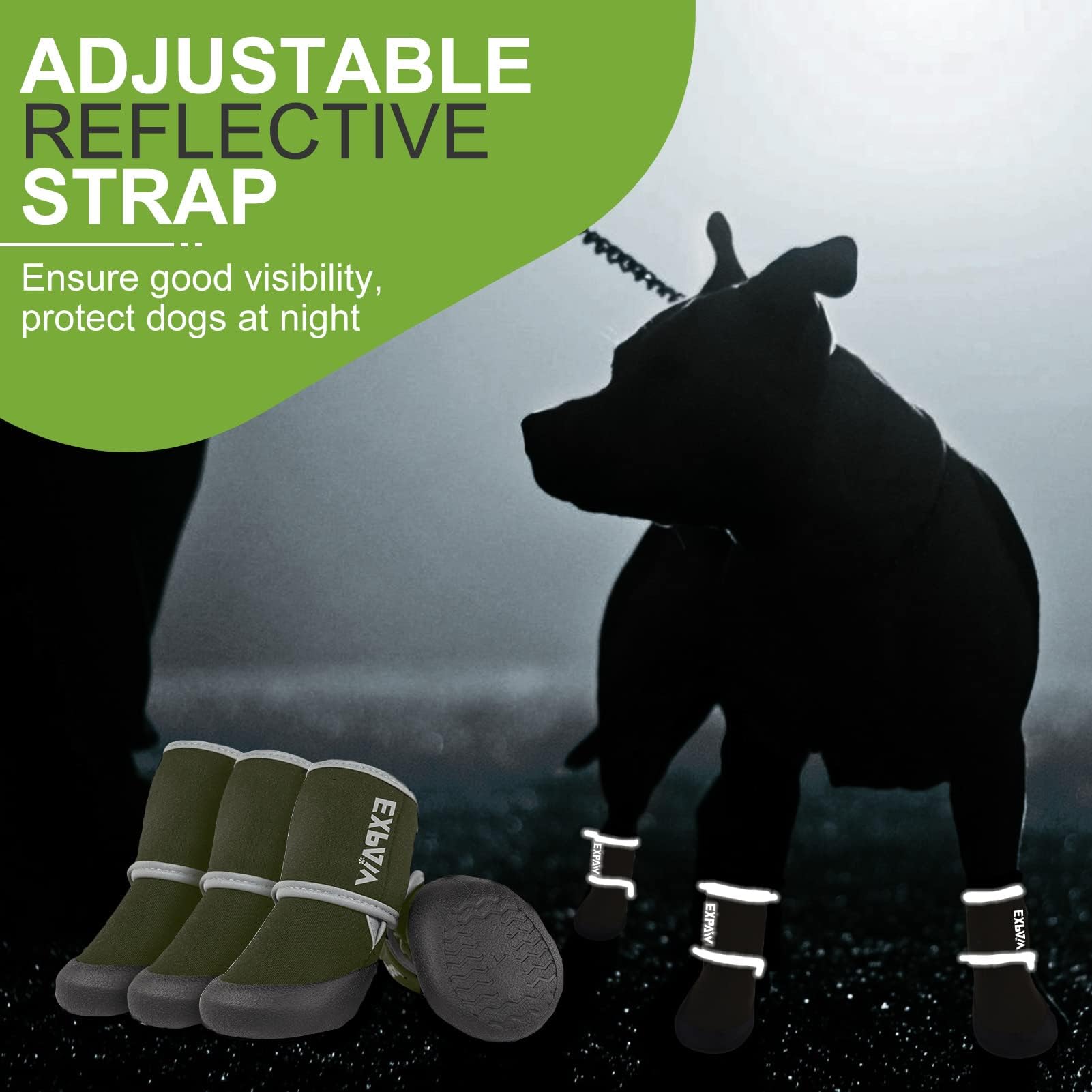 EXPAWLORER waterproof-dog-shoes-in-winter-rain support comfortable outdoor adventures.