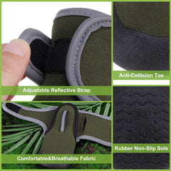 EXPAWLORER waterproof-dog-shoes-waterproof-fabric keeps paws dry in rain and snow.