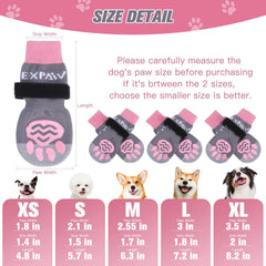 EXPAWLORER calcetines antideslizantes para perros, tracción en suelo liso.