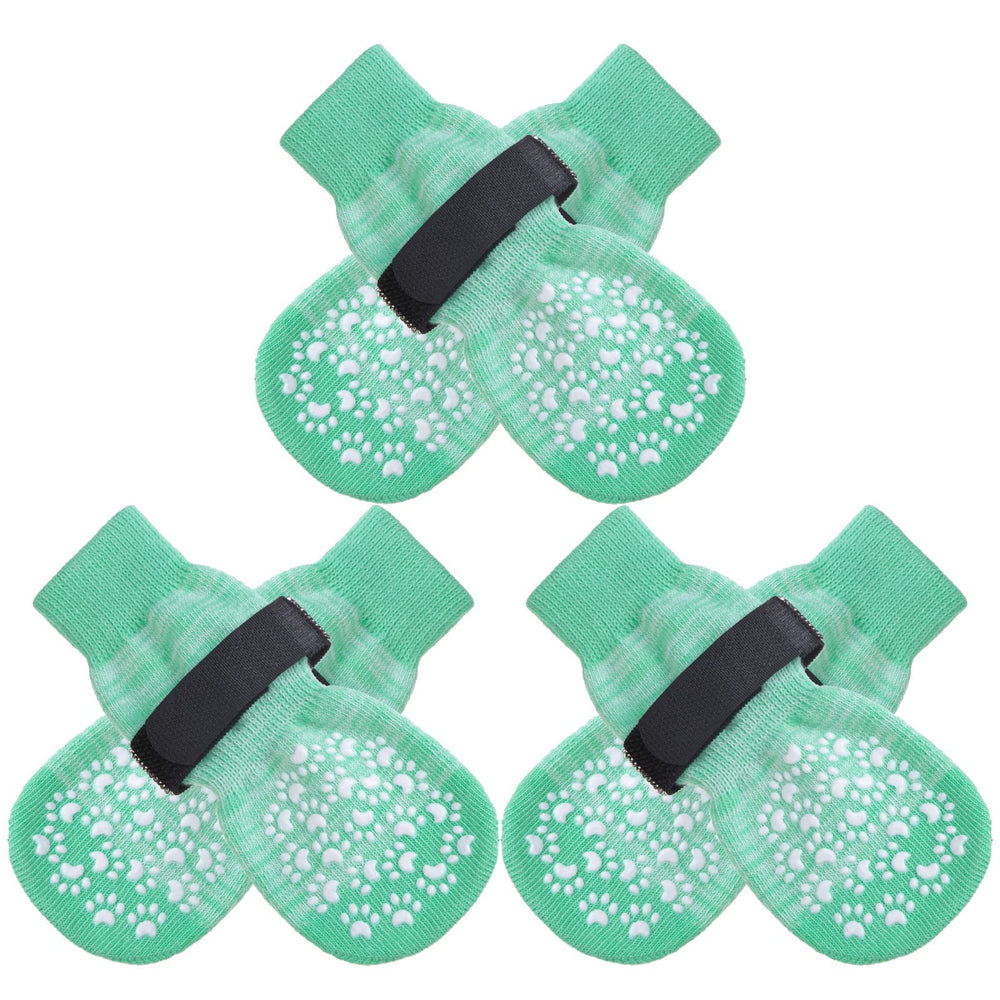EXPAWLORER 6-piece anti-slip dog socks deter paw licking for comfort