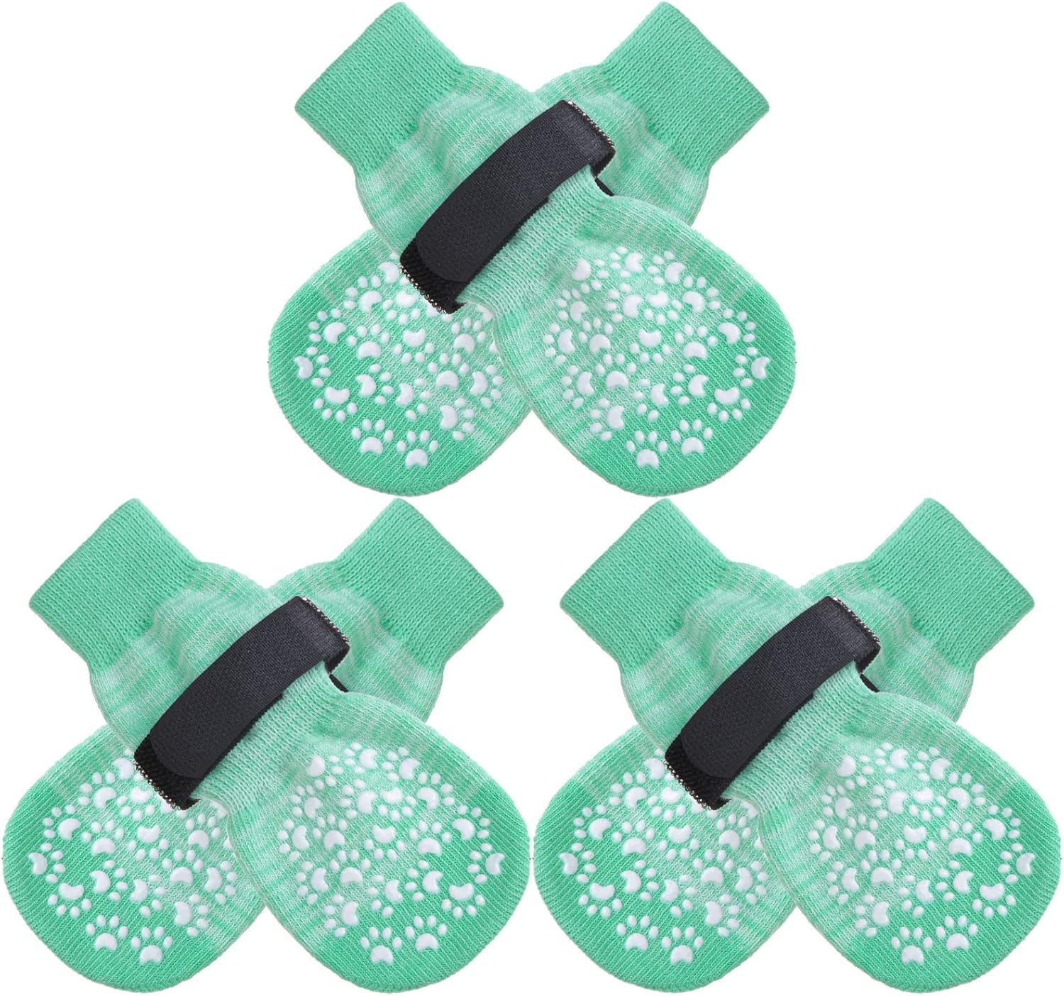 EXPAWLORER 6pcs anti-slip dog socks pack enhances paw protection on slick floors.