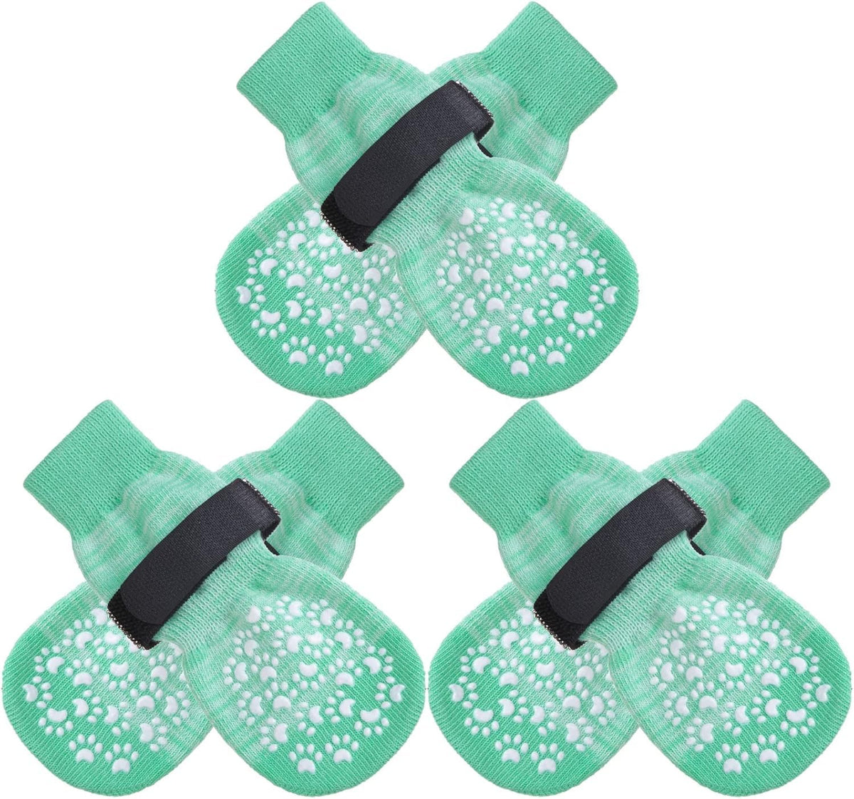 EXPAWLORER 6pcs anti-slip dog socks pack enhances paw protection on slick floors.