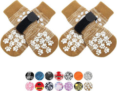 EXPAWLORER anti-slip dog socks close-up with grip nubs for stable steps.