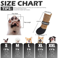 EXPAWLORER anti-slip dog socks with inside cuff grip help keep socks in place.