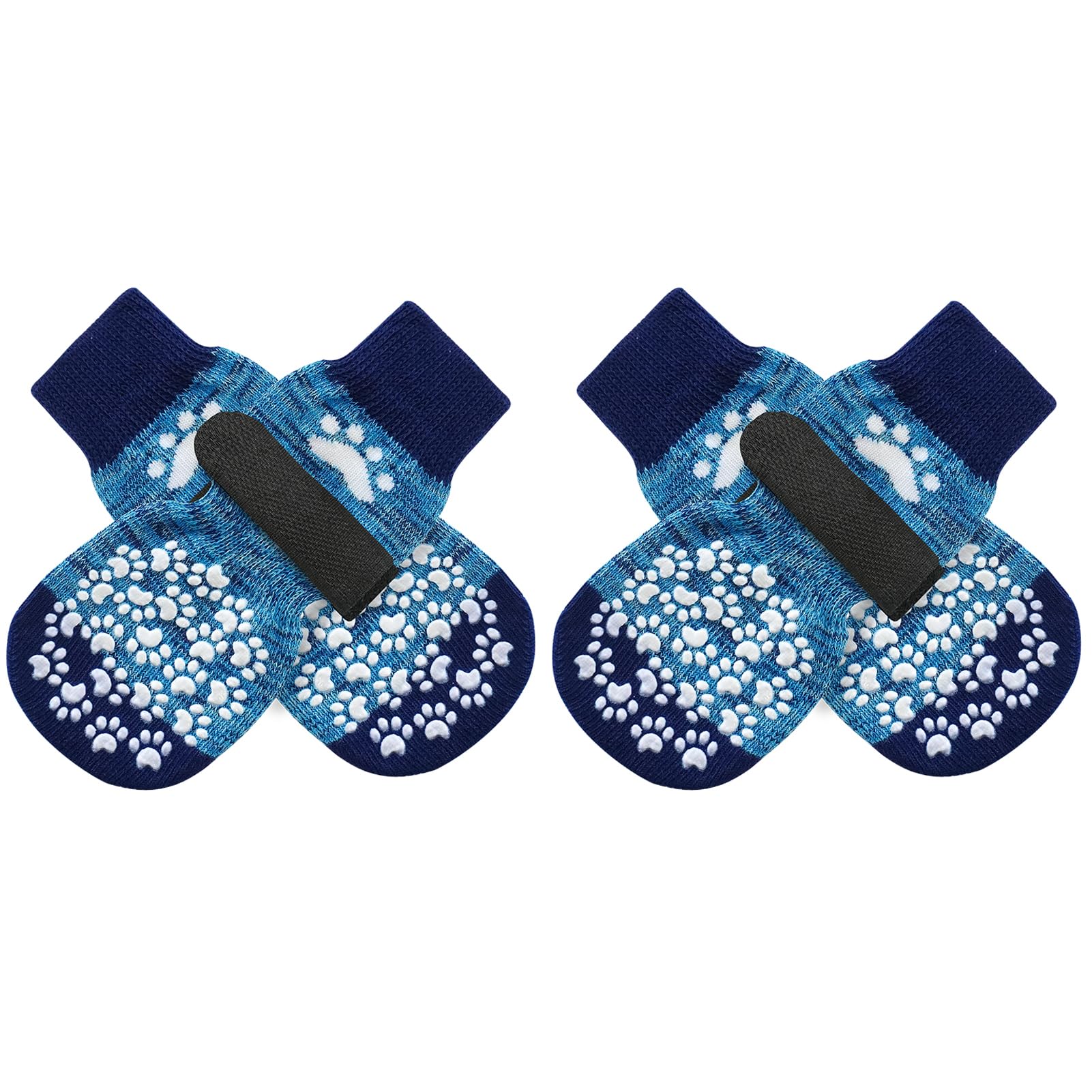 EXPAWLORER anti-slip dog socks protecting paws during indoor use with licking-paws focus.