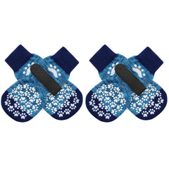 EXPAWLORER anti-slip dog socks protecting paws during indoor use with licking-paws focus.