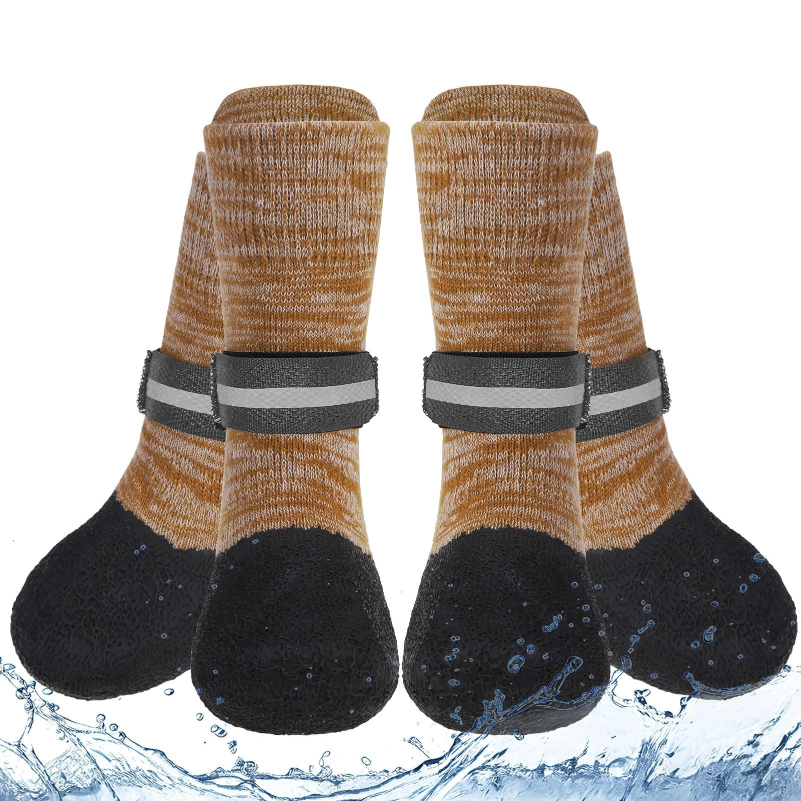 EXPAWLORER anti-slip dog socks overview showing all-season paw protection for pets