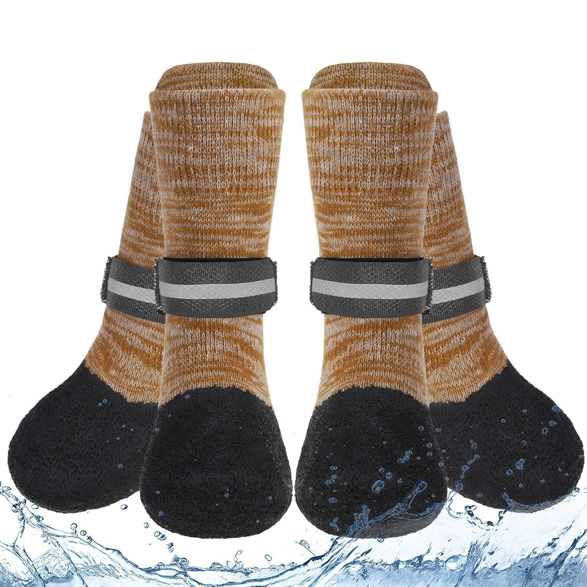 EXPAWLORER anti-slip dog socks overview showing all-season paw protection for pets
