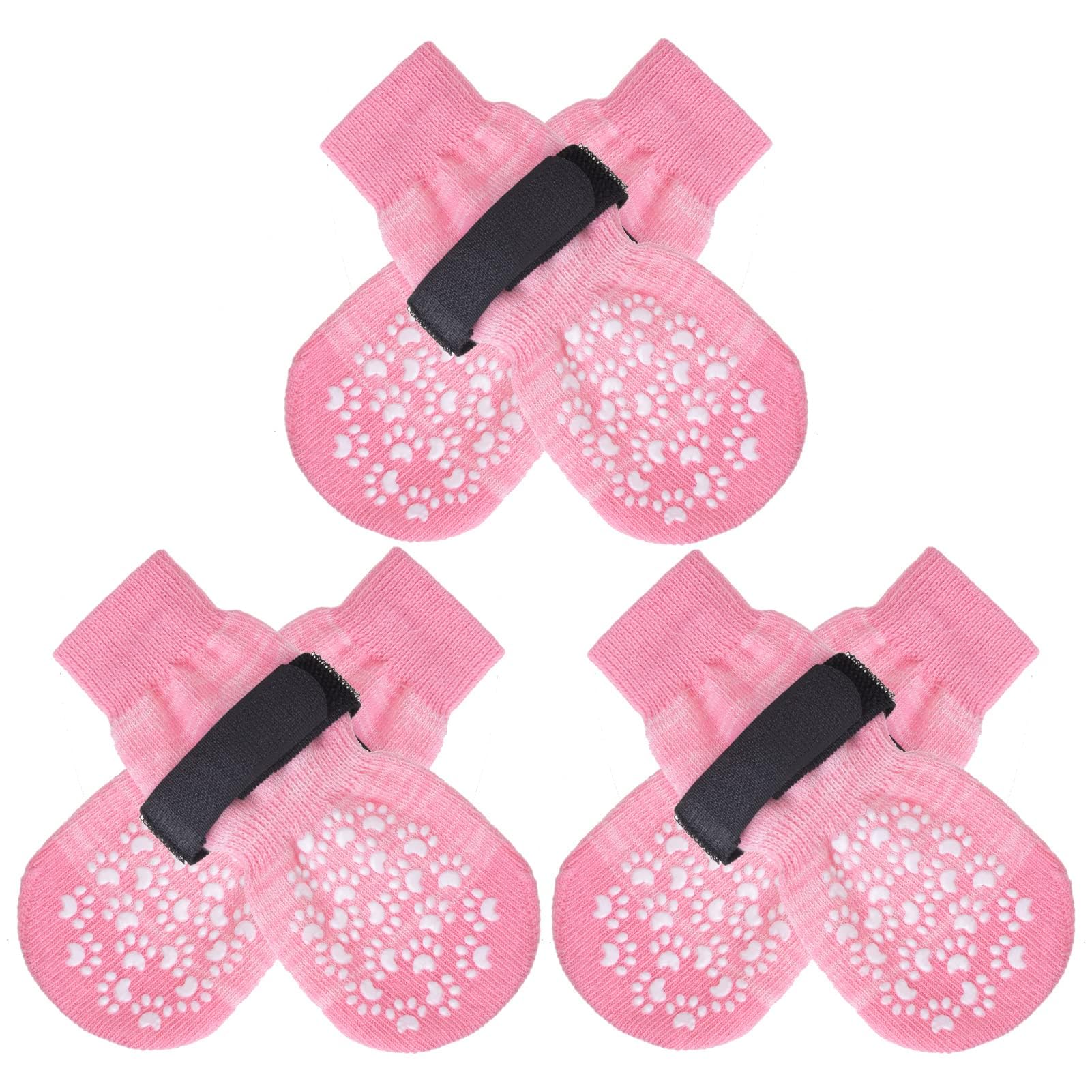 Expawlorer anti-slip dog socks provide secure traction on slick floors for confident indoor walks.
