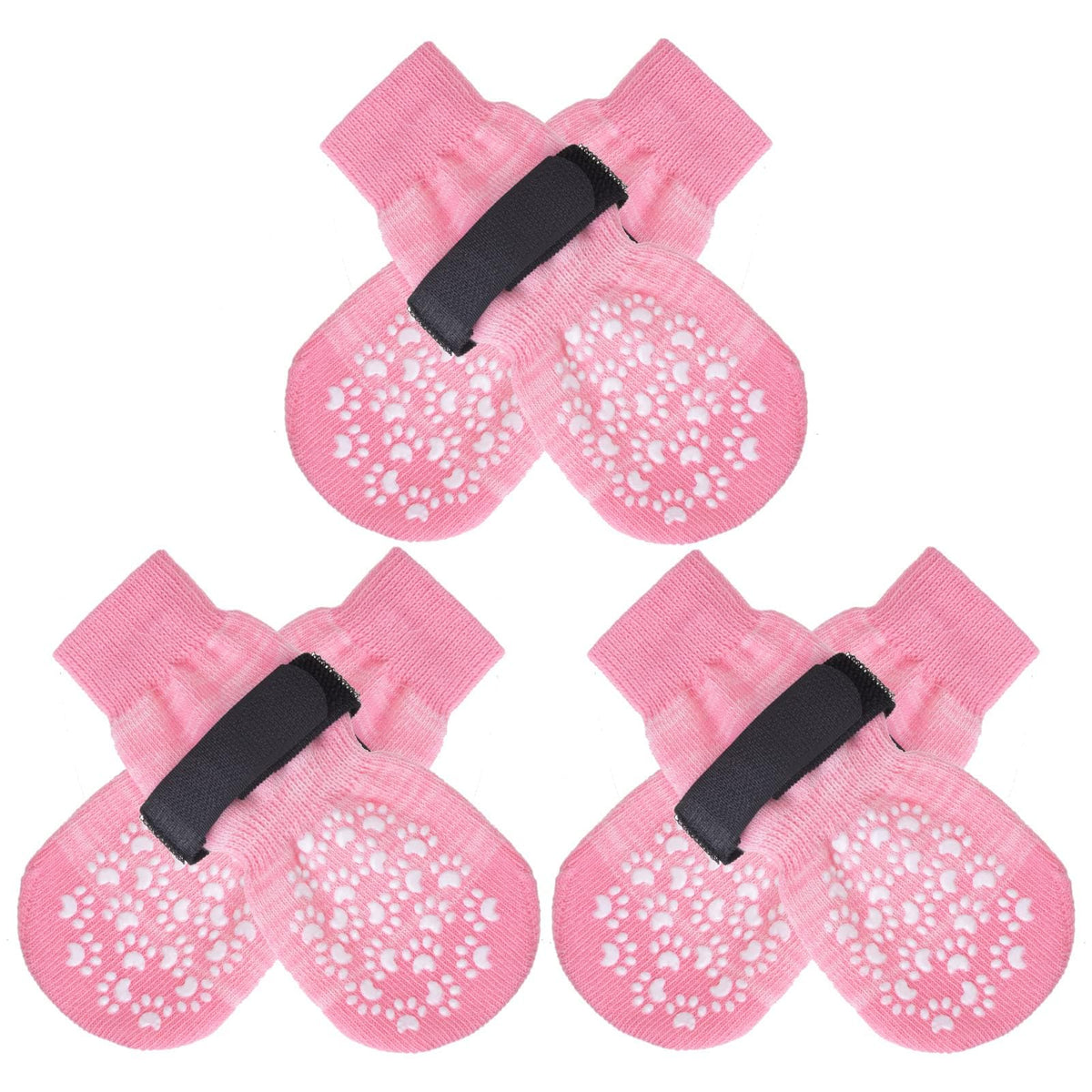 Expawlorer anti-slip dog socks provide secure traction on slick floors for confident indoor walks.