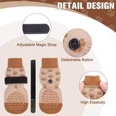EXPAWLORER anti-slip rubber grips expand contact with floor surfaces.