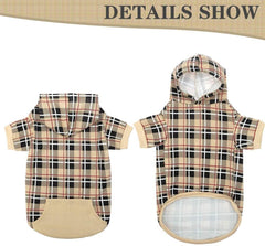 EXPAWLORER British tartan pattern on beige coat suits all breeds.