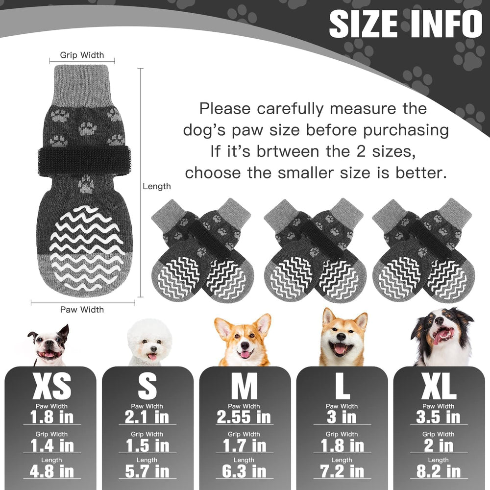 EXPAWLORER calcetines antideslizantes para perro con agarre doble en suelas