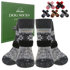 EXPAWLORER calcetines antideslizantes para perros con agarre en suelos