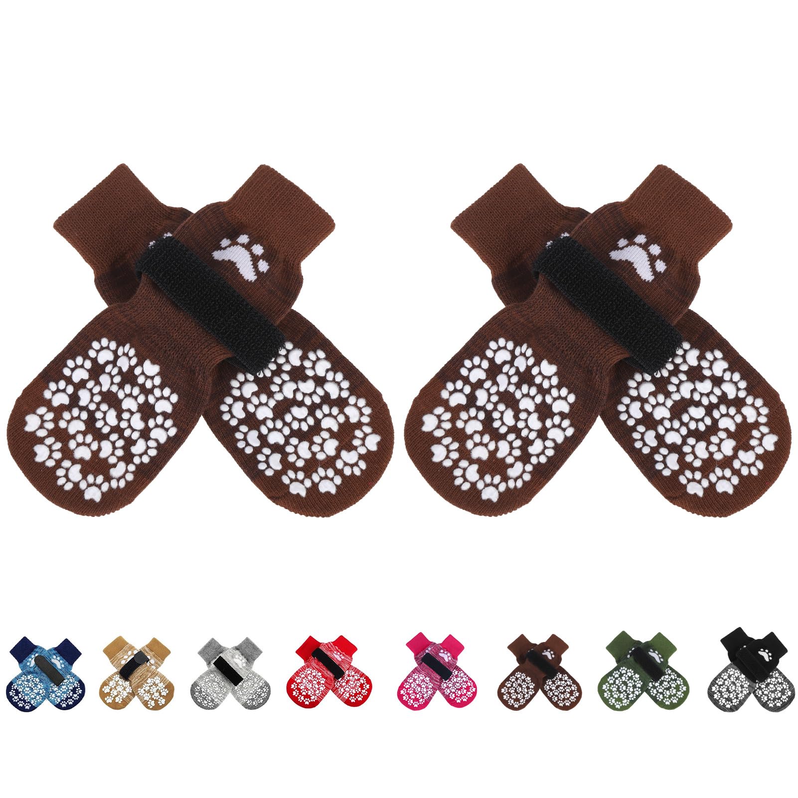 EXPAWLORER calcetines antideslizantes para patas, mejoran la tracción en suelos lisos.