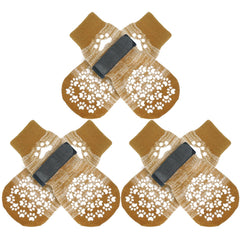 Calcetines antideslizantes EXPAWLORER para perro; protección de patitas y tracción en suelos lisos.