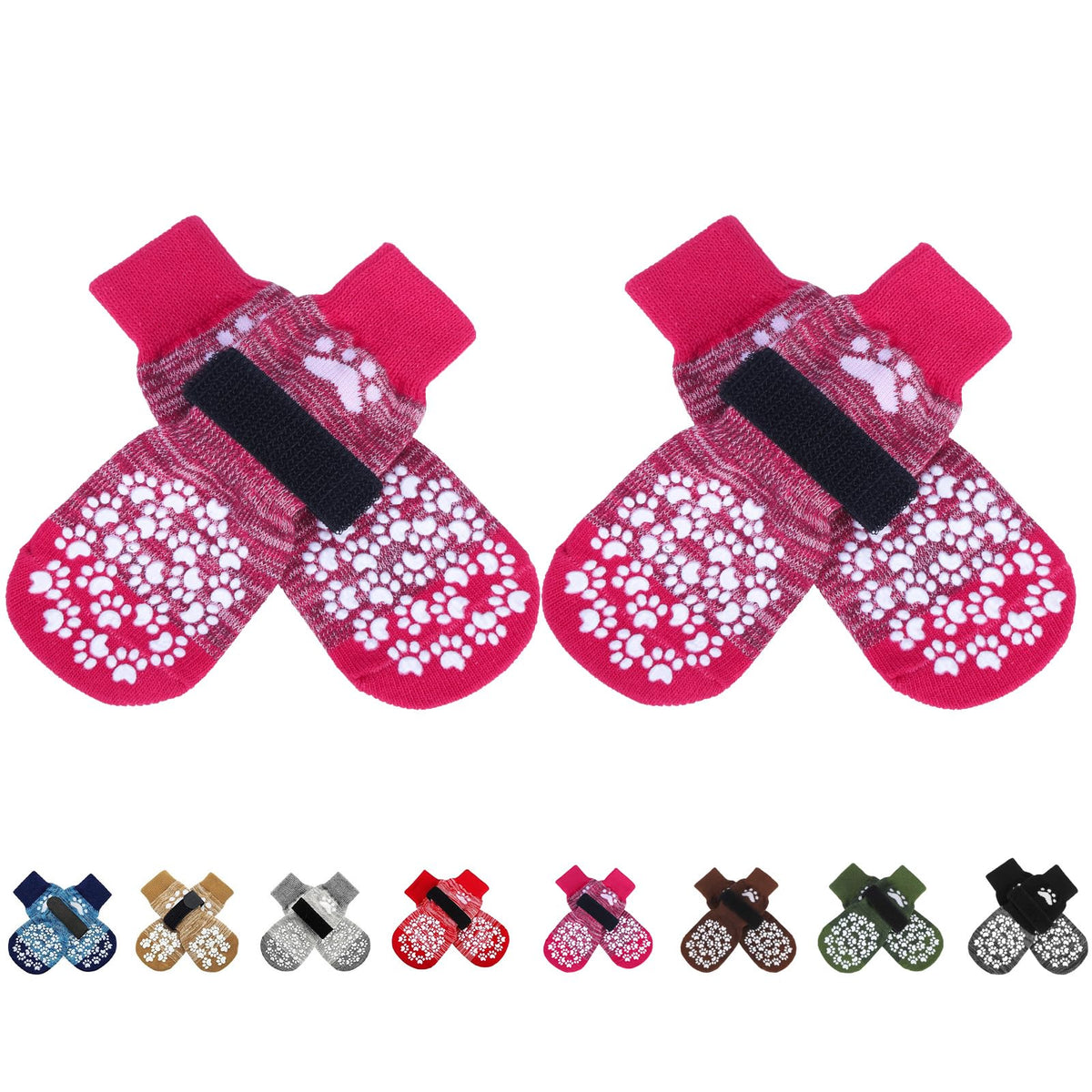 EXPAWLORER calcetines antideslizantes para perros en rosa ofrecen mayor tracción.