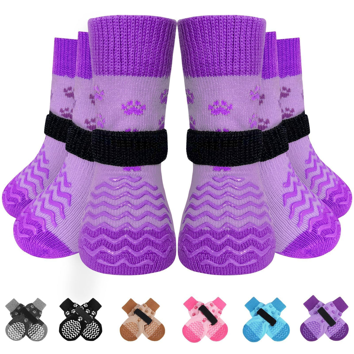 EXPAWLORER calcetines anti deslizantes para patas, ideales en suelos lisos.