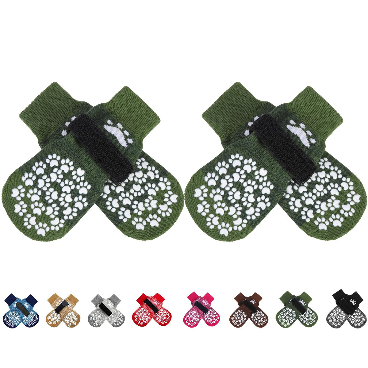 EXPAWLORER calcetines antideslizantes para perros protegen patitas en interiores.