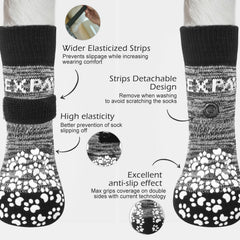 EXPAWLORER calcetines para perros evitan lamer patas y alivian irritaciones.
