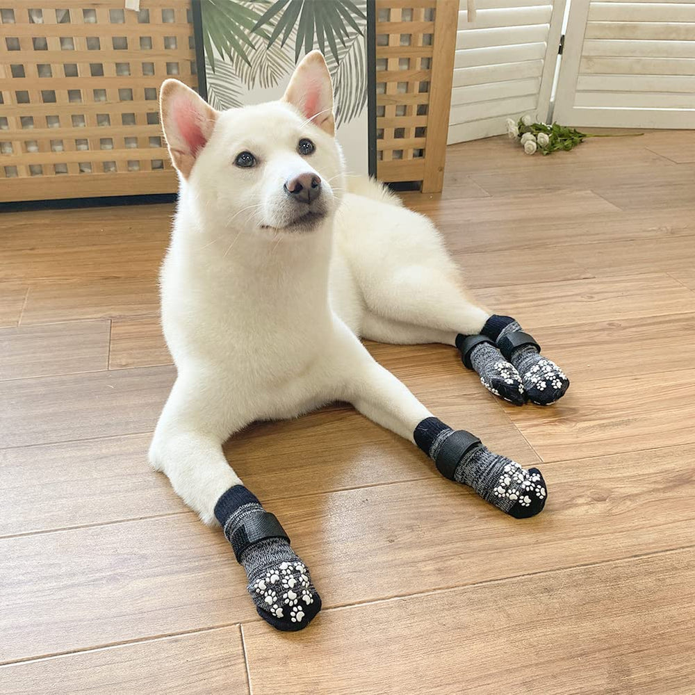 EXPAWLORER calcetines protectores para patas en pavimentos fríos y rugosos.