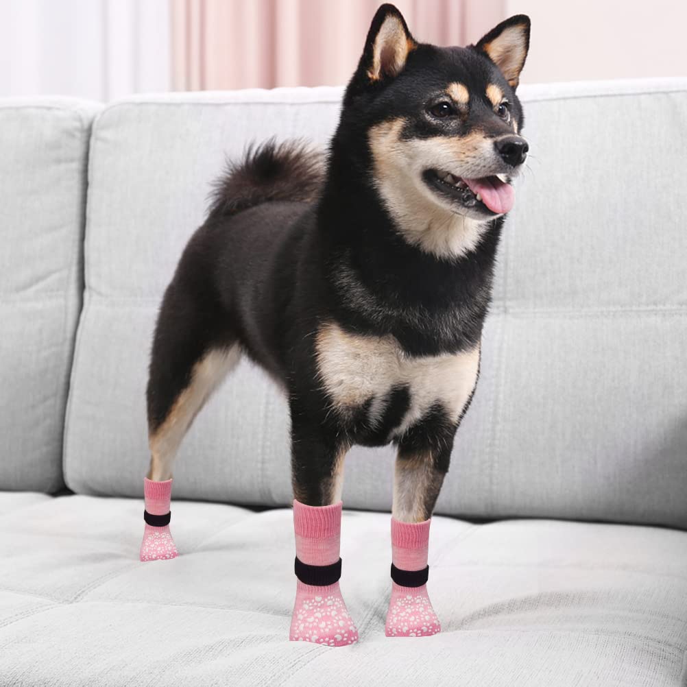 expawlorer calcetines con tracción doble ofrecen agarre seguro en suelos lisos