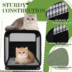 EXPAWLORER cat carrier foldable-design demonstrates compact storage and portability
