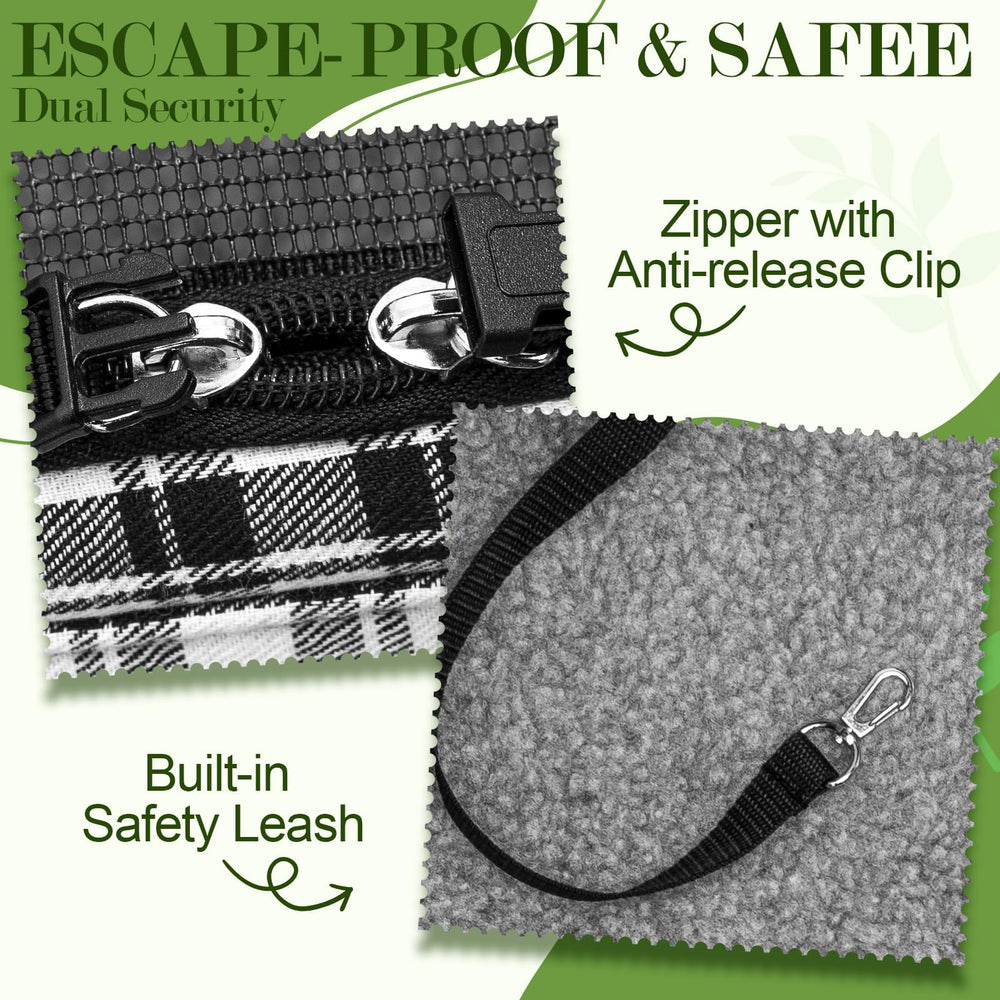 EXPAWLORER cat carrier reinforced-zippers image emphasizes safety and anti-escape design