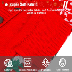 EXPAWLORER Cat Christmas Sweater back view highlights full-back coverage and cozy fit