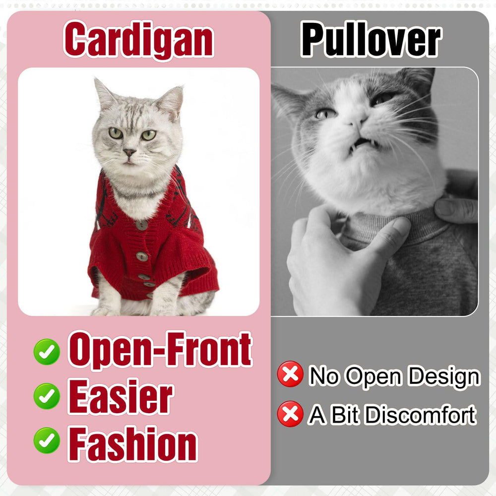 EXPAWLORER cat sweater cardigan soft breathable fabric closeup emphasizes skin-friendly comfort.