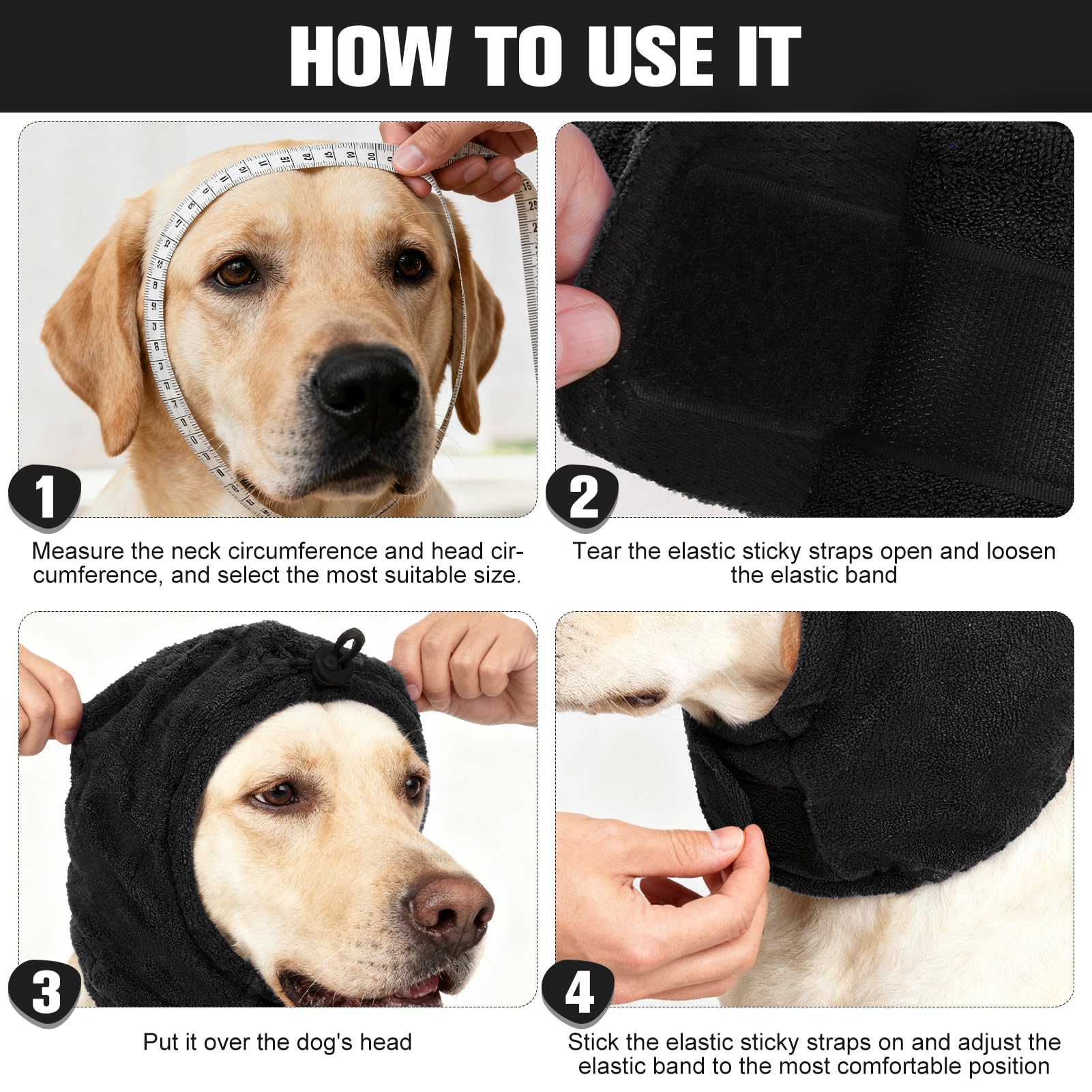 EXPAWLORER dog-bath-time-hoodie keeps ears dry during baths