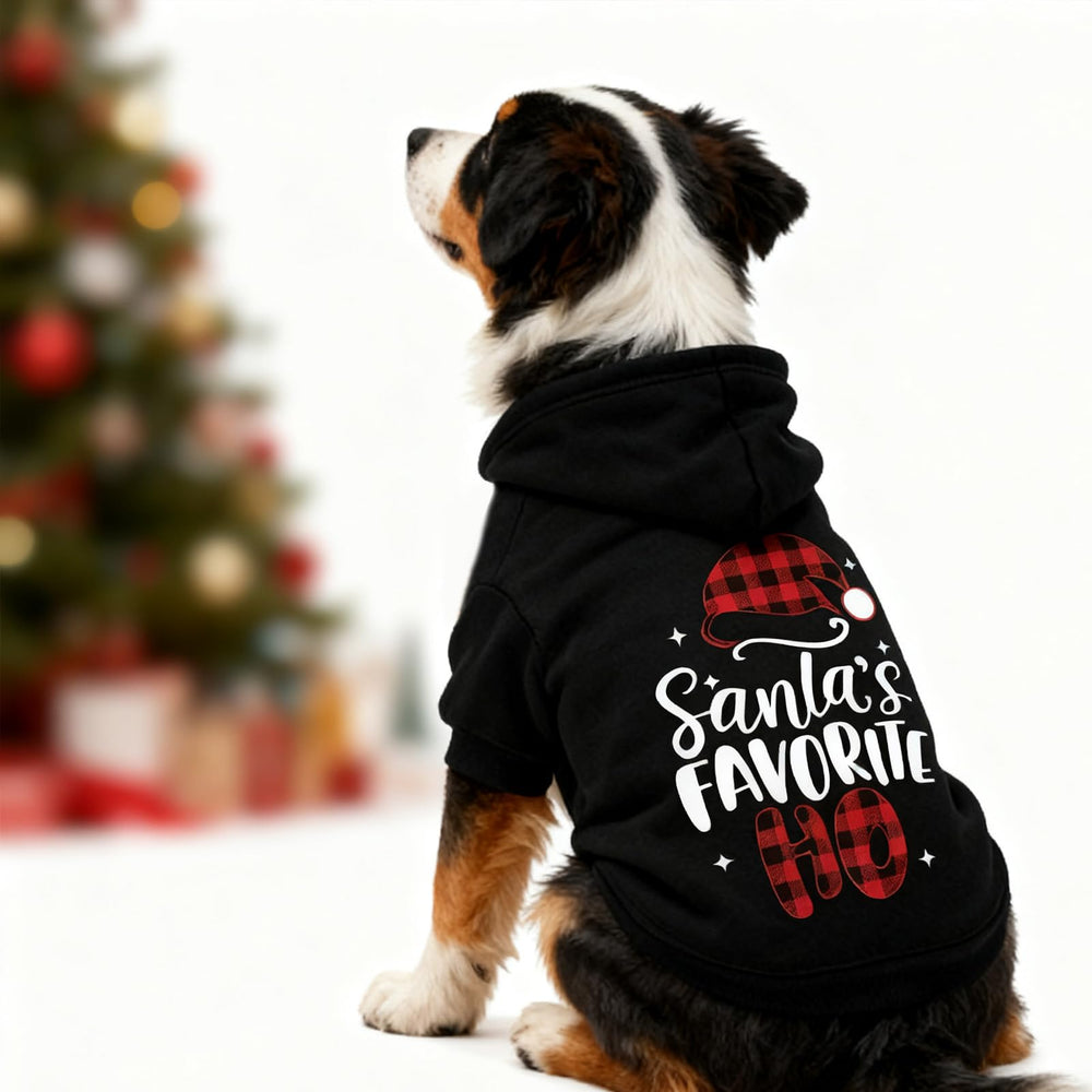 EXPAWLORER Dog Christmas Hoodie ribbed sleeves for comfy fit.