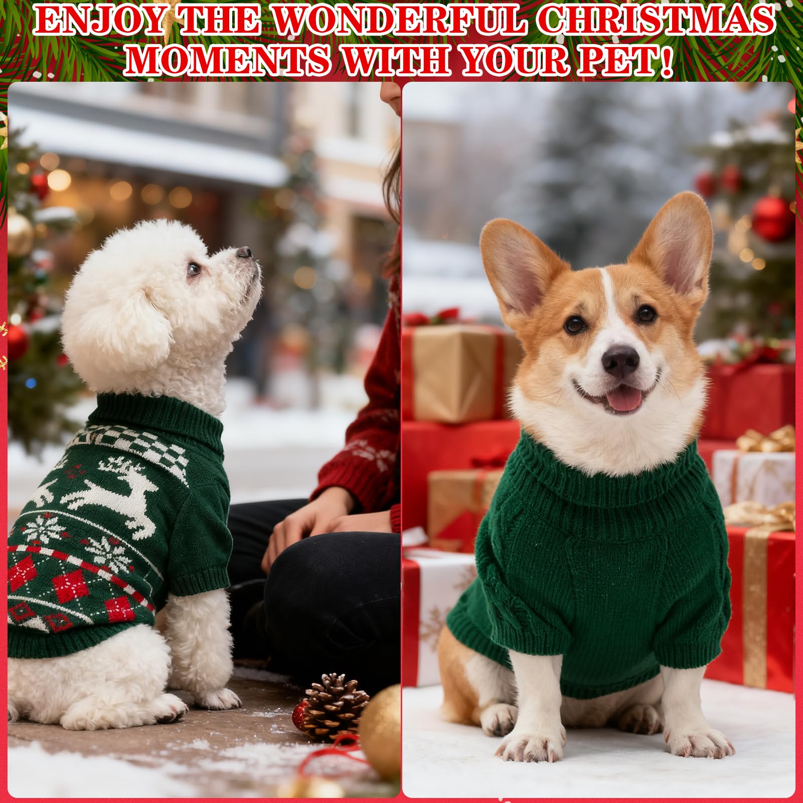 EXPAWLORER dog Christmas sweater daily-wear cozy knit for daily adventures