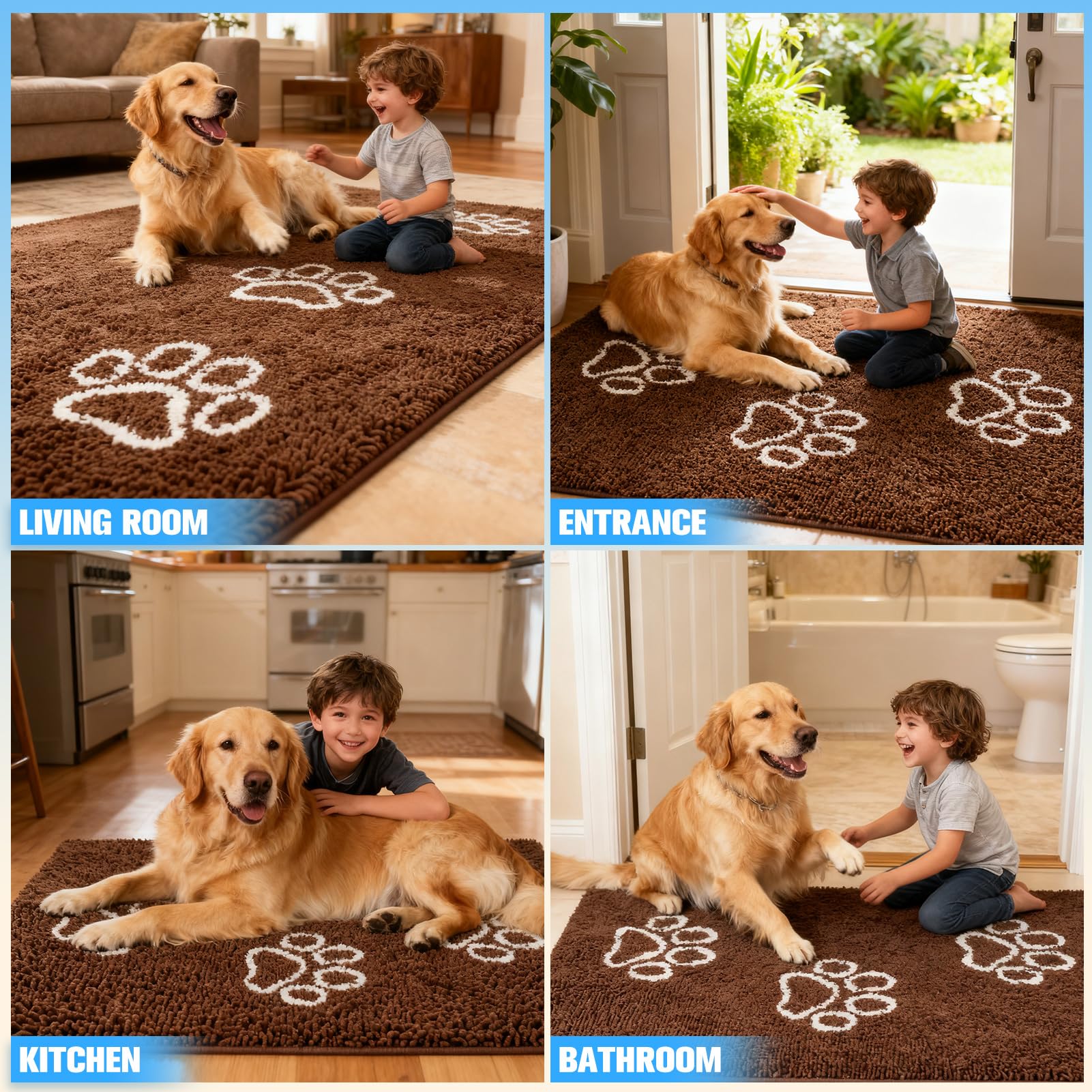 EXPAWLORER 60x30 size covers wide doorway for thorough protection.