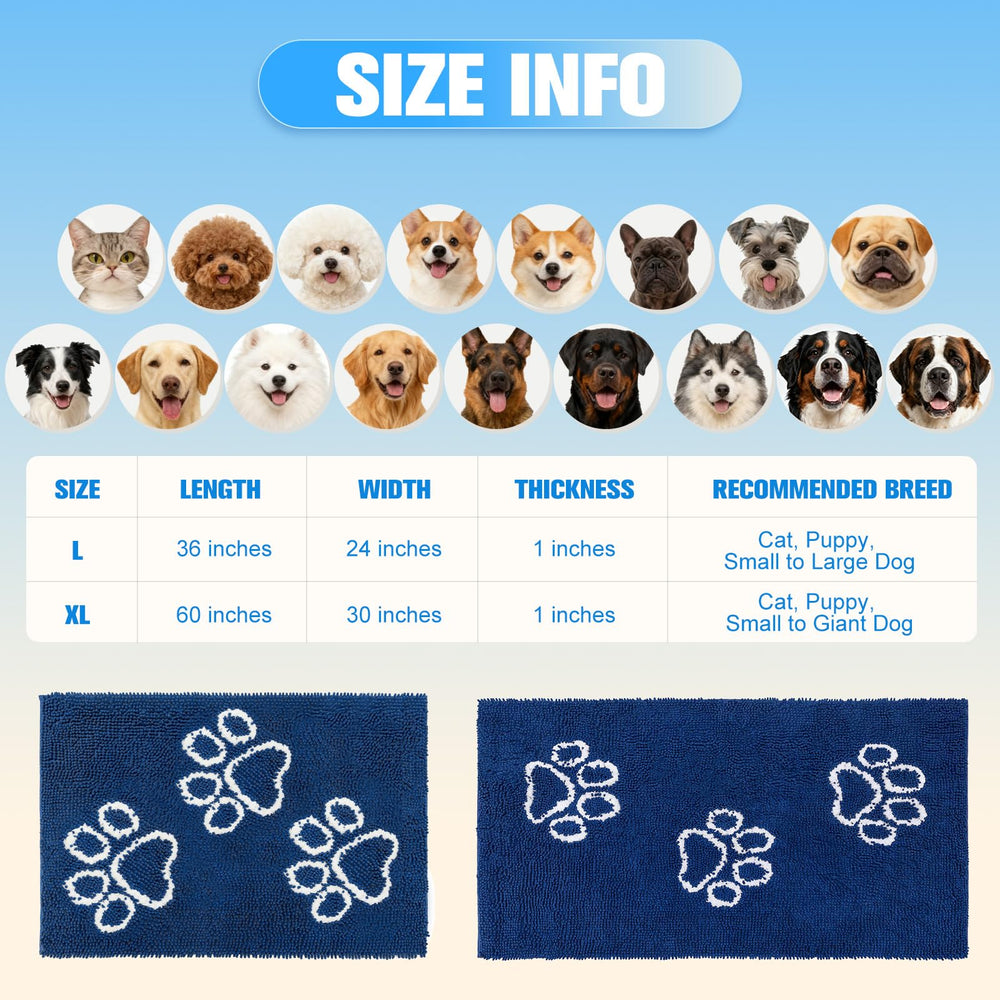 EXPAWLORER dog door mat washable design simplifies cleaning