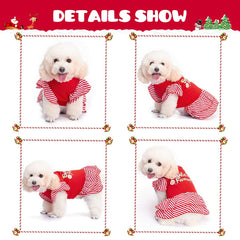 EXPAWLORER dog dress collar-cuff stitching close-up, showcasing easy on-off design.