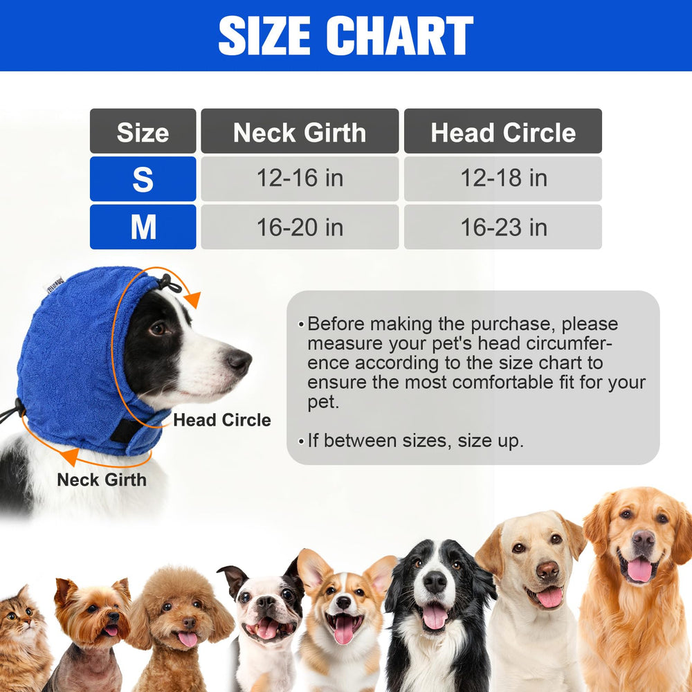 EXPAWLORER dog ear wrap keeps ears warm and reduces anxiety during routines.