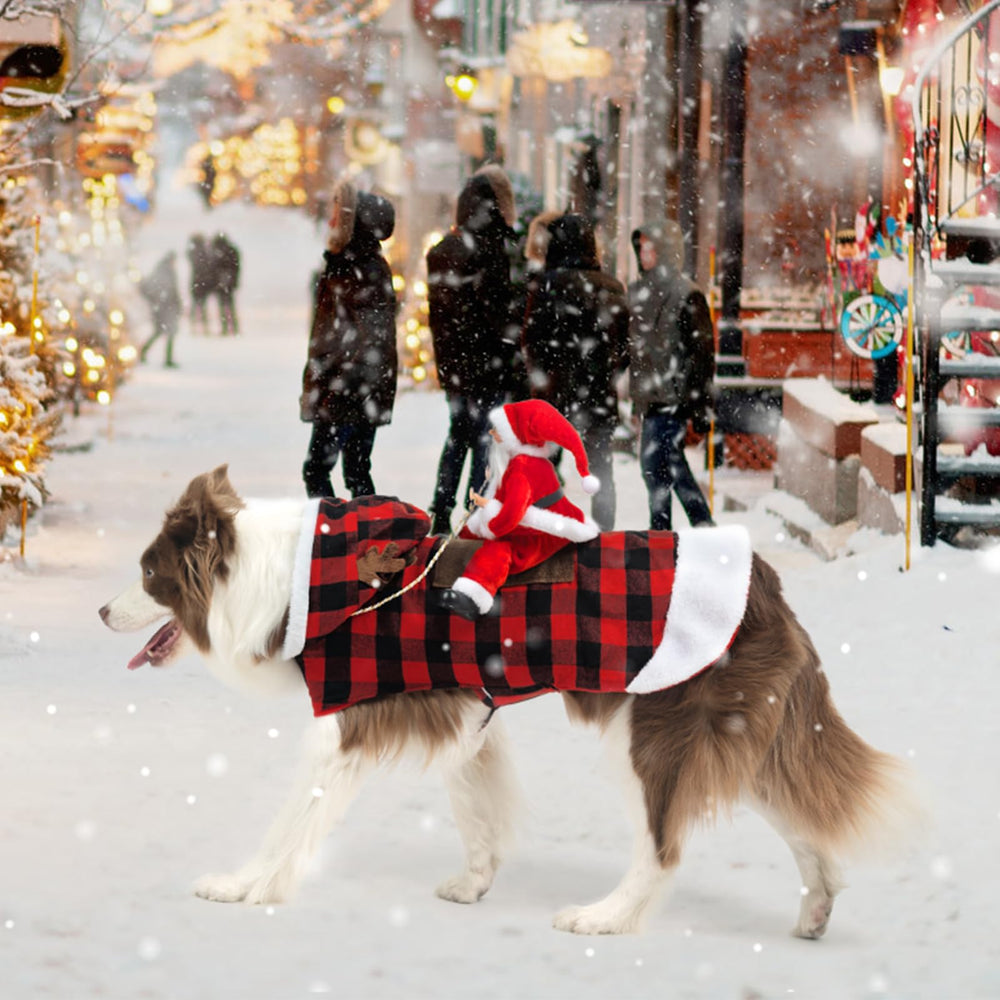 EXPAWLORER dog Santa costume ready for holiday photoshoots