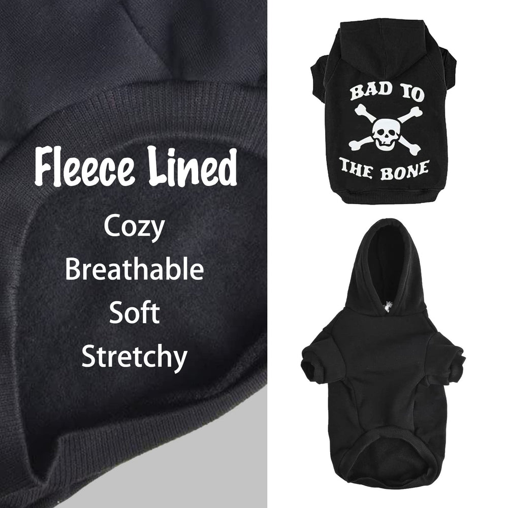 EXPAWLORER dog hoodie back view shows cozy fabric for large dogs.