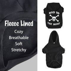 EXPAWLORER dog hoodie back view shows cozy fabric for large dogs.