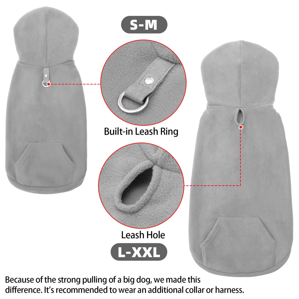 EXPAWLORER dog hoodie fleece texture soft skin-friendly warmth for chilly days