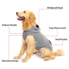 EXPAWLORER dog hoodie hood detail highlighting soft hood for extra warmth