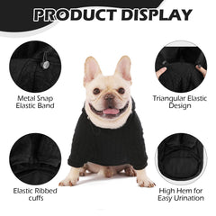 EXPAWLORER hoodie back pocket detail for treats during walks.