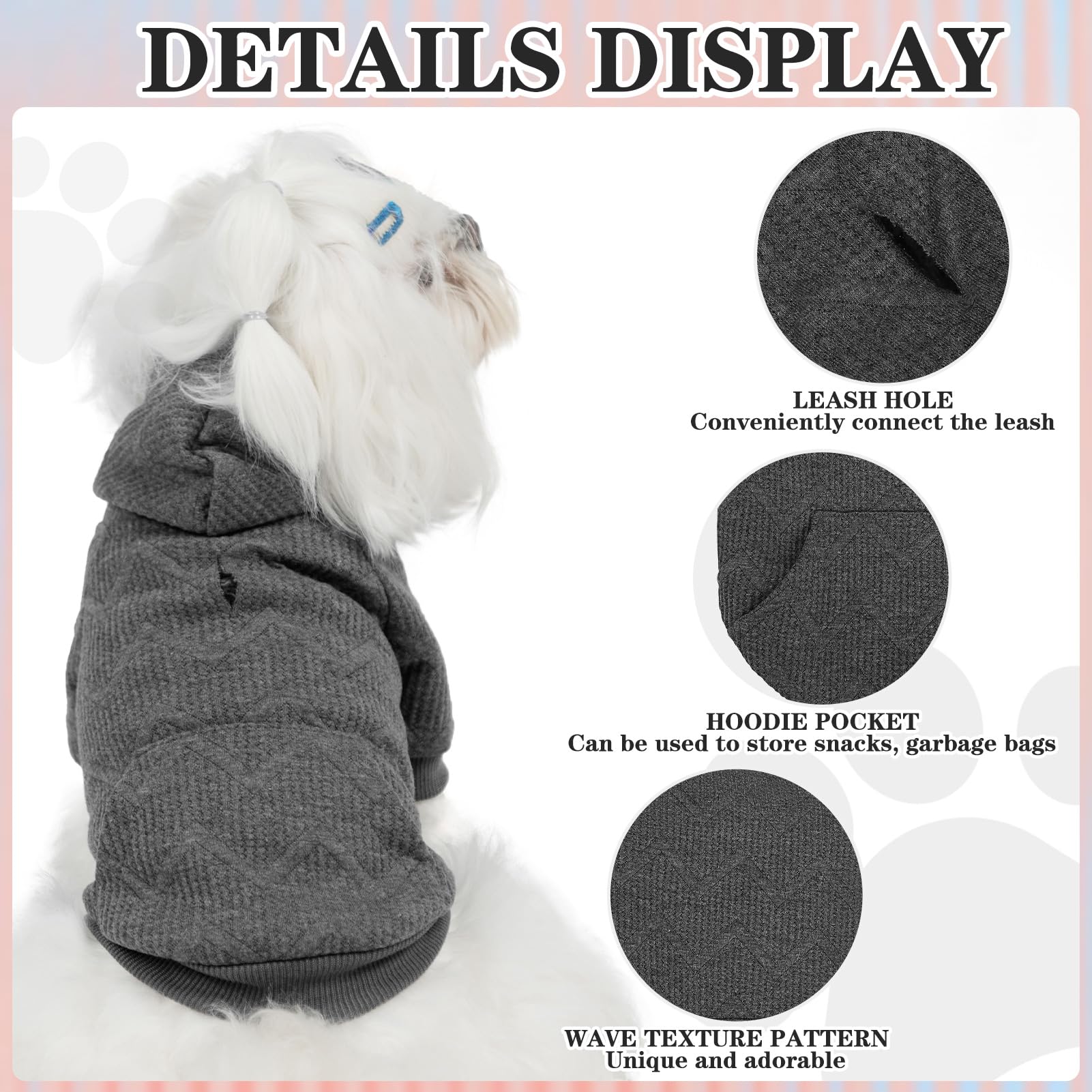 EXPAWLORER hoodie pocket detail highlights convenient treat storage.
