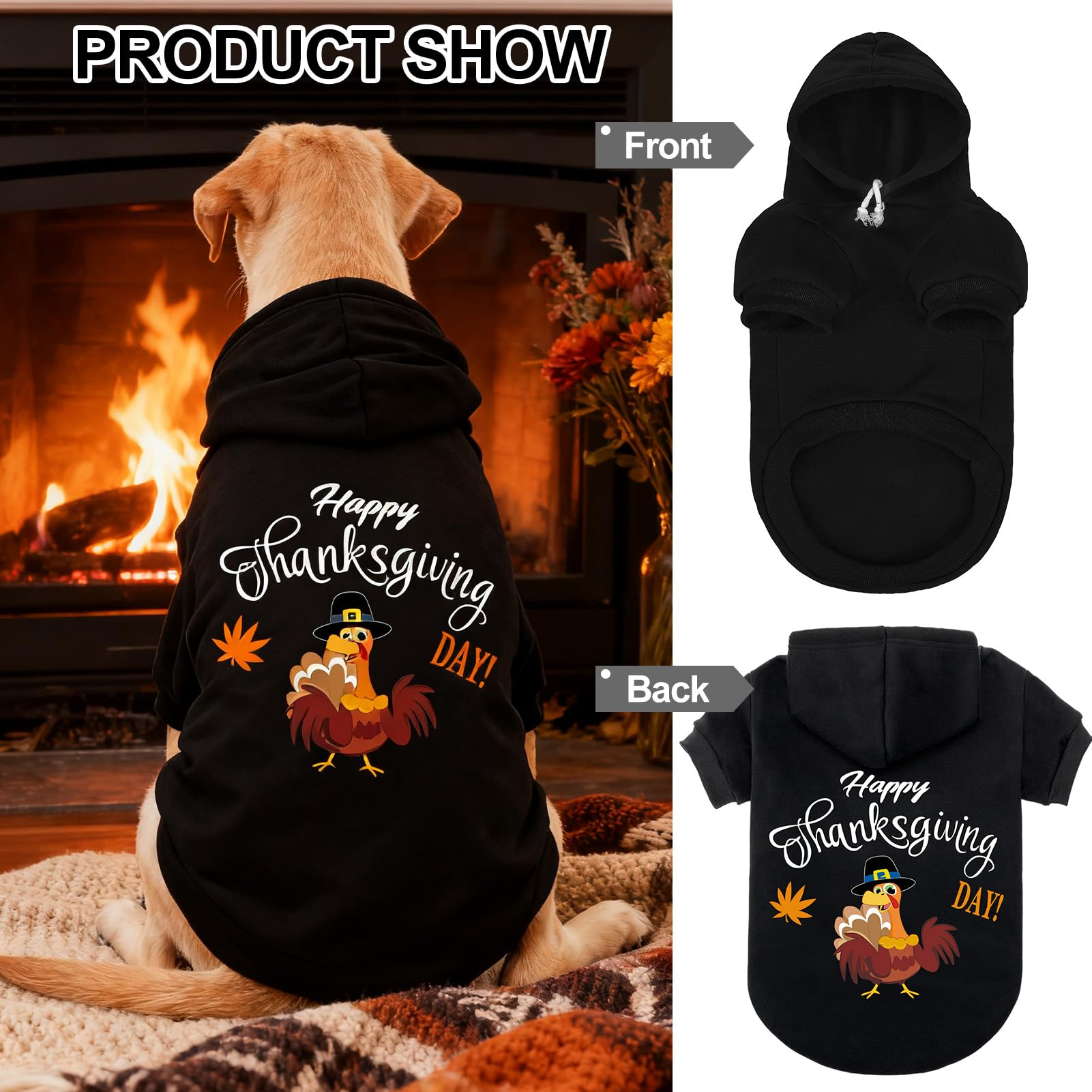 EXPAWLORER Dog Hoodie with ribbed cuffs for a snug, cozy fit