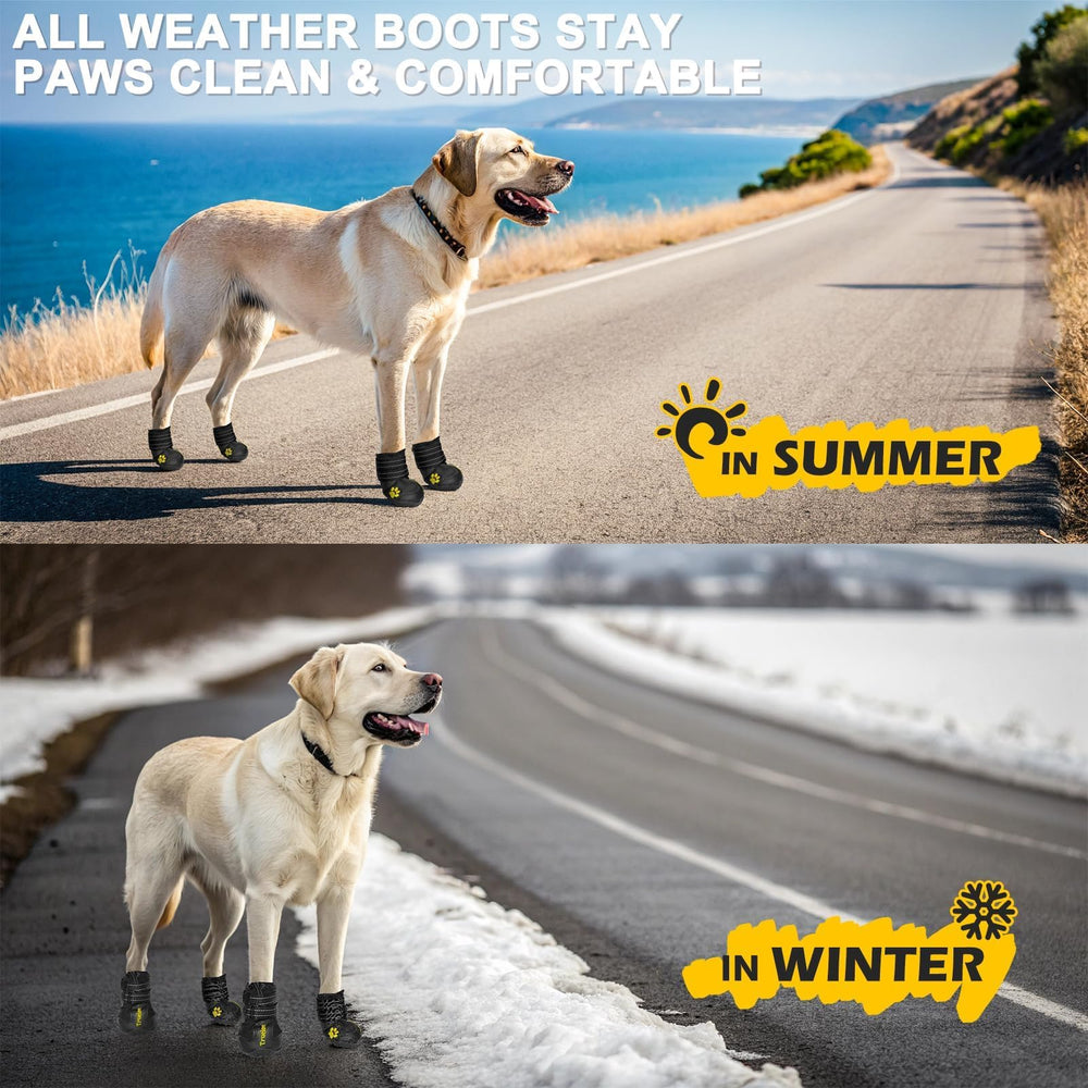 EXPAWLORER anti-slip boots protect indoor floors from curious paws.